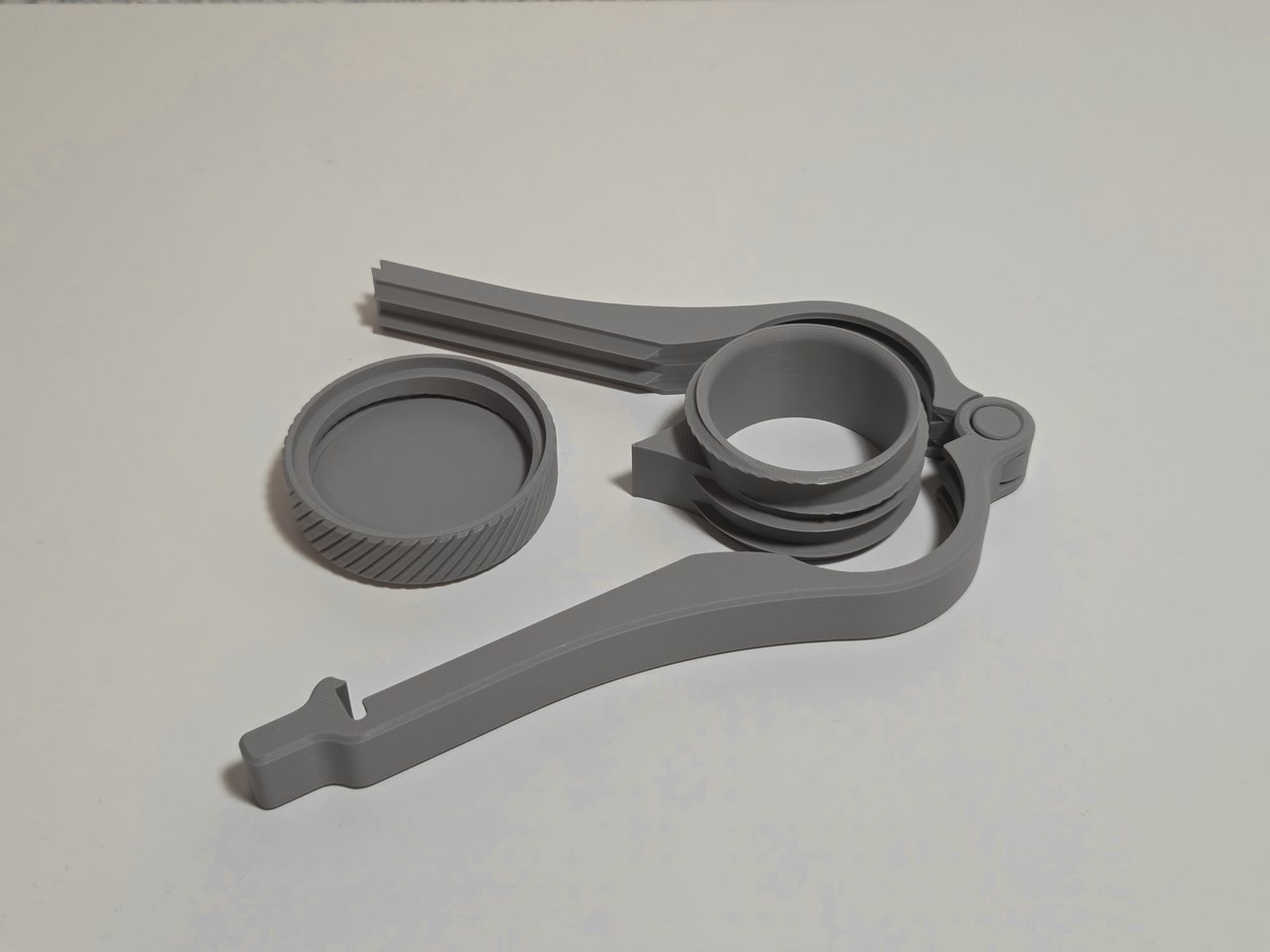 Componenti della clip per sacchetti con tappo a vite stampata in 3D